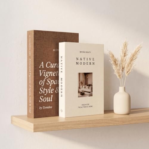 Decorative Linen Faux Books with Hidden Storage - Set of 2 for Home & Shelf