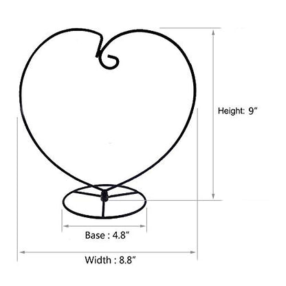 CXLE 9x4.8 Inch Ornament Display Stand for Glass Globes & Decorations - Iron Pothook Holder