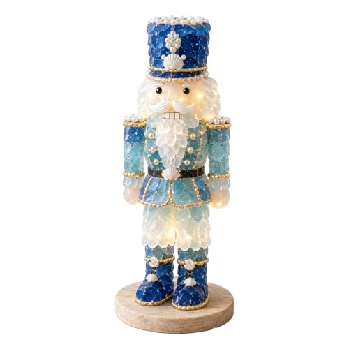 Sea Glass Christmas Tree DIY Kit with LED Lights - Coastal Holiday Decor - Variation J