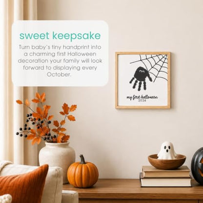 Baby Handprint Canvas Halloween Spider Keepsake - My First Halloween 2026