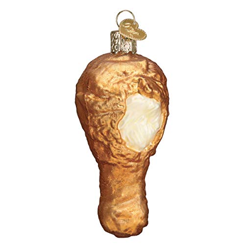 Fried Chicken Christmas Ornament - Hand-Painted Glass Holiday Keepsake
