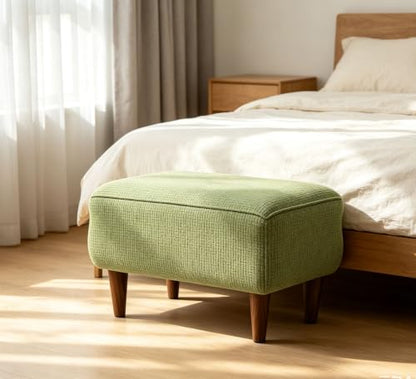 Lime Stretch Rectangle Ottoman Cover - Elastic Slipcover for Footstools