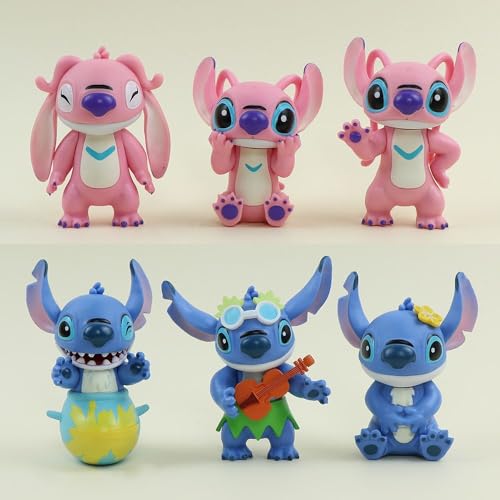 6 Pack Anime Collectible Figures - Creative Model Ornaments for Fans