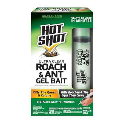 Hot Shot Ultra Clear Roach & Ant Insects Gel Bait , 2.5 oz