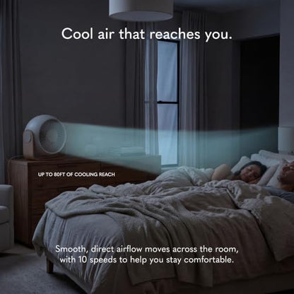 Smart Sleep Fan with White Noise Machine, Adjustable Cooling & App Control