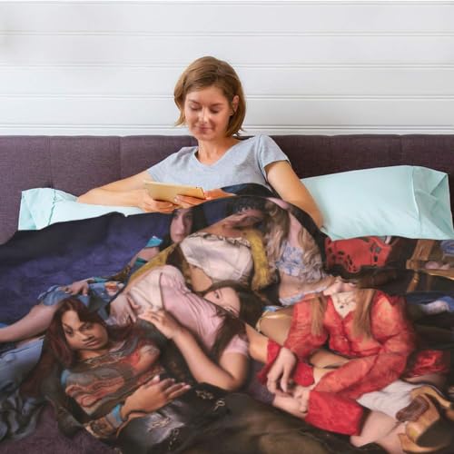 Music Girl Group Throw Blanket 50x60 Inch - Vibrant Photo & Plush Reverse