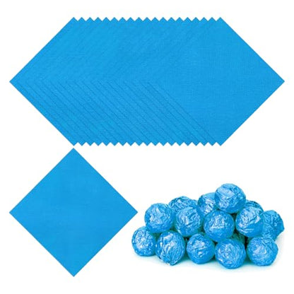 Blue 6x6 Inch Foil Candy Wrappers Fine Grid Pack of 100