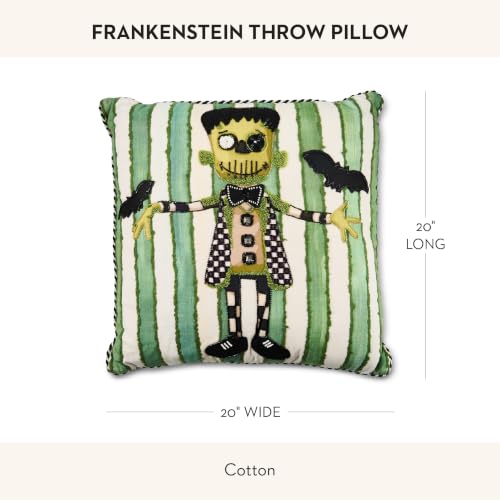 Halloween Frankenstein Throw Pillow 20x20 - Spooky Fall Decor