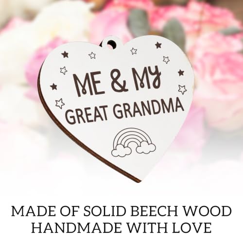 White Great Grandma Photo Frame Keepsake - Pregnancy Announcement Gift for Great Grandma