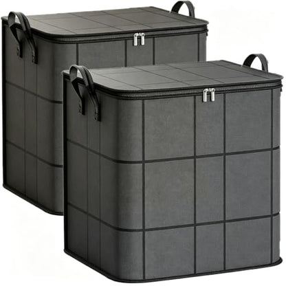 Large Foldable Storage Bin 210L for Quilts Bedding & Clothes