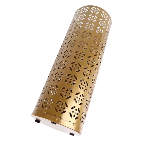 Gold Large Indoor Metal Umbrella Stand with Copper Pattern - Rust-Resistant Storage