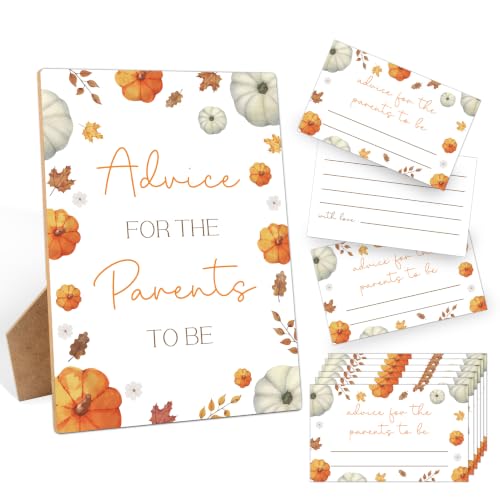 Pumpkin Baby Shower Games Set - Fall Gender Reveal Party Activities