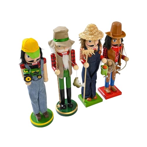 Wooden Nutcracker Figurine Cowboy Christmas Nutcracker Soldier Centerpiece