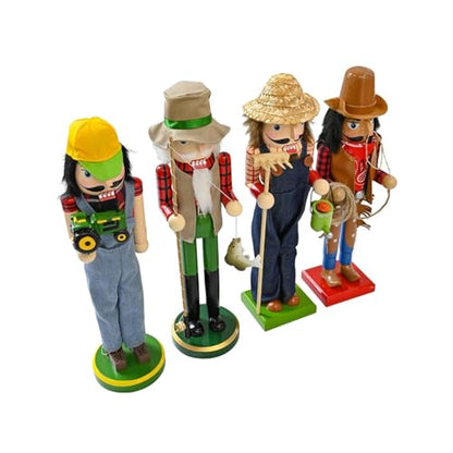 Wooden Nutcracker Figurine Cowboy Christmas Nutcracker Soldier Centerpiece