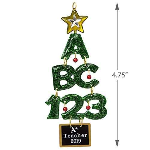 Hallmark Keepsake Christmas 2019 Year Dated A+ A+ School Teacher Ornament, Metal,