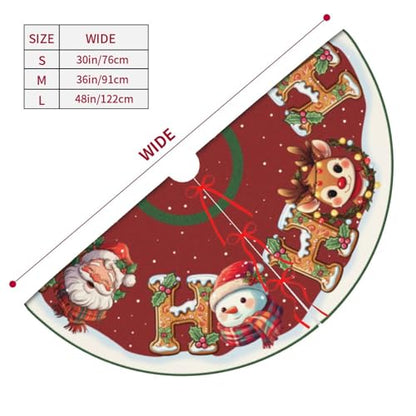 Santa Claus Deer Christmas Tree Skirt 36 Inch Holiday Decor - Variation of THIS listing