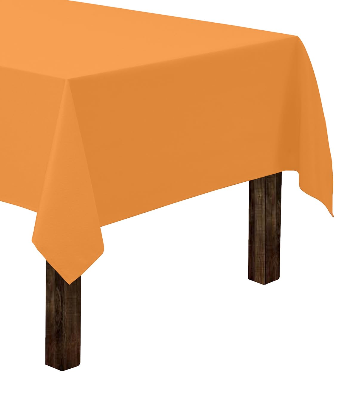 Gee Di Moda Rectangle Tablecloth - 60 x 84 Inch Orange Table Cloth for 5 Foot Rectangle Table - Heavy Duty Washable Fabric - for 5 Ft Buffet Table, Holiday Party, Dinner, Wedding & Baby Shower