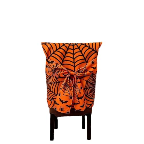 Halloween Skeleton Chair Cover with Bow Tie - Bat-2 Variation
