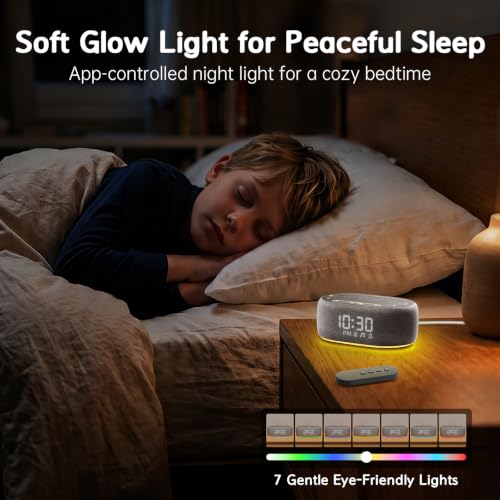 White Noise Machine with Alarm Clock - Sleep Aid & Bedside Speaker