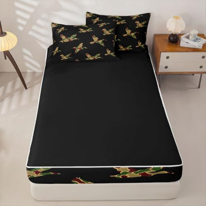 Kids Camouflage Comforter Set Full Maroon Brown Black Hunting Bedding 3 Pcs
