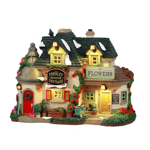 Battery Operated Lighted Cottage Model for Holiday Village Displays