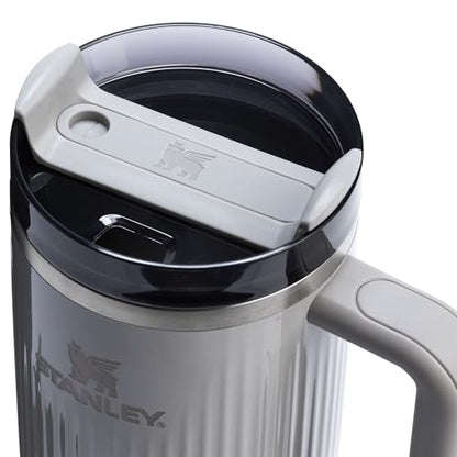 STANLEY Quencher H2.0 Tumbler with Handle and Straw 40 oz | Flowstate 3-Position Lid | Cup Holder Compatible for Travel | Insulated Stainless Steel Cup | BPA-Free | Fluted Ash Gloss