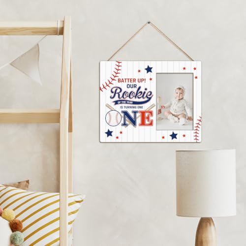 Baseball 1st Birthday Photo Frame - Baby Memory Keepsake, Party Decor