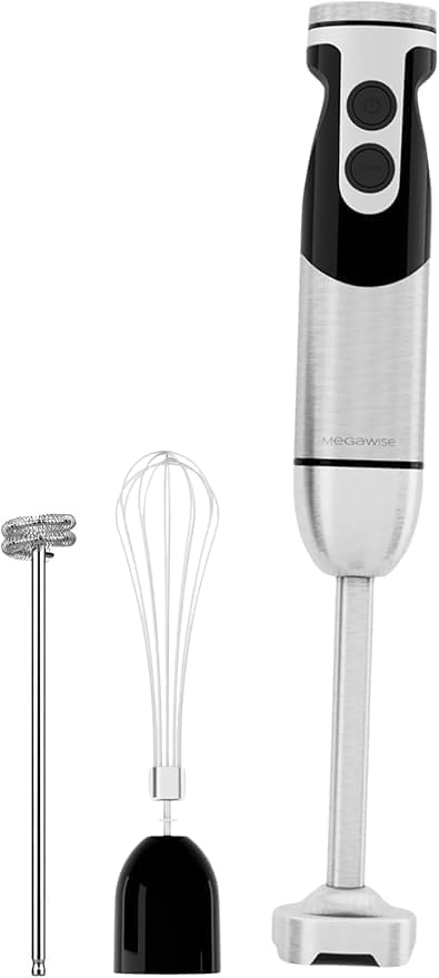 Skiennix 3-in-1 Immersion Hand Blender - Powerful 12-Speed Stick Blender with Titanium Blades