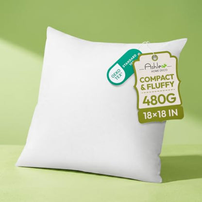 Ashler 18x18 Inch Hypoallergenic Pillow Insert Set of 1