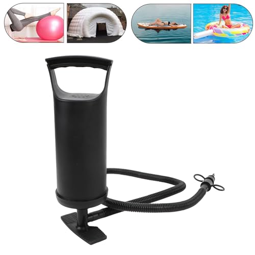 Manual Air Pump with 3 Nozzles - Quick Hand Inflation for Inflatable Mattress