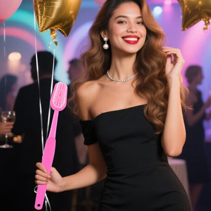Pink Oversized Toothbrush Prop - Giant Party Decor & Photo Booth Accessory