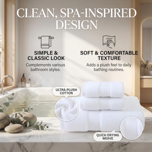 Egyptian Cotton Bath Towels 800 GSM Ultra Soft Quick Dry Dark Blue 3 Pack