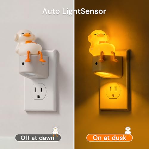 Kids LED Night Light Plug-in Duck Color Changing Sleep Lamp