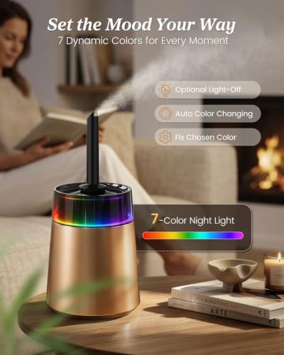 8L Stainless Steel Cool Mist Humidifier for Large Rooms - Rose Gold