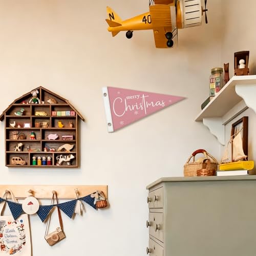 Christmas Kids Room Decoration Pink Merry Christmas Pennant Banner - Toddler Nursery Wall Decor - Variation of THIS listing