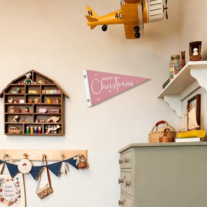 Christmas Kids Room Decoration Pink Merry Christmas Pennant Banner - Toddler Nursery Wall Decor - Variation of THIS listing