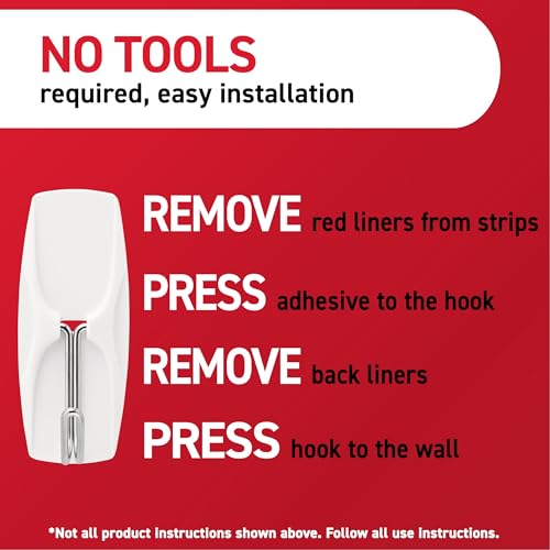 Command Medium White Wire Hooks - Damage-Free Hanging Set with 7 Hooks & 8 Strips