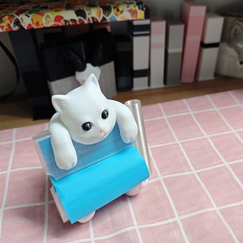 Cat Sticky Note Holder Dispenser - White, Black, Blue, Pink & More Variations
