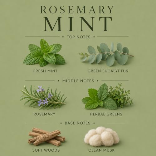 Rosemary Mint Reed Diffuser - Highly Fragrant Home Fragrance Set