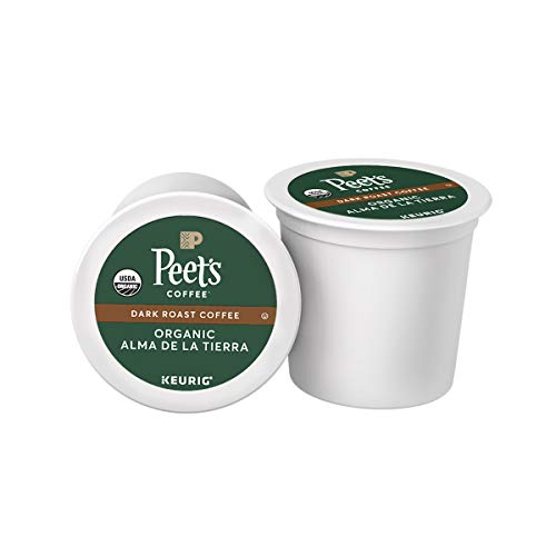 Peet's Coffee Organic Alma De La Tierra, Dark Roast, 16 Count Single Serve K-Cup Coffee Pods for Keurig Coffee Maker