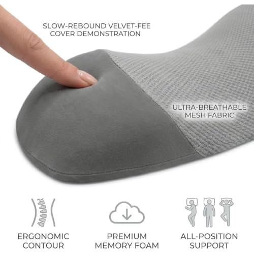 Alignex Pro Sciatica Pillow Grey-A Lumbar Support for Spinal Decompression
