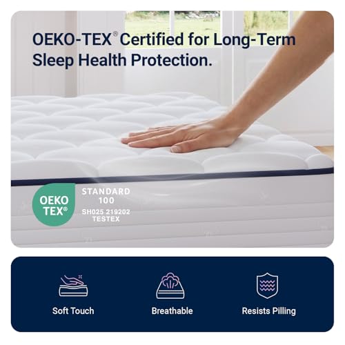 Avenco 6 Inch Twin Mattress, Foam and Spring Hybrid Mattresses in a Box, Medium Soft, Breathable Fabric & Adaptive Support, CertiPUR-US Certified, Twin Size Mattress in Guest and Kids Bedroom