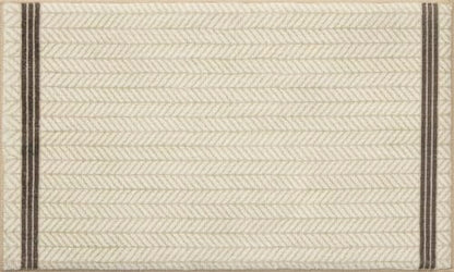 Loloi Chris Loves Julia Ivory/Charcoal Bath Mat 1'9" x 2'10" - Modern Farmhouse Rug
