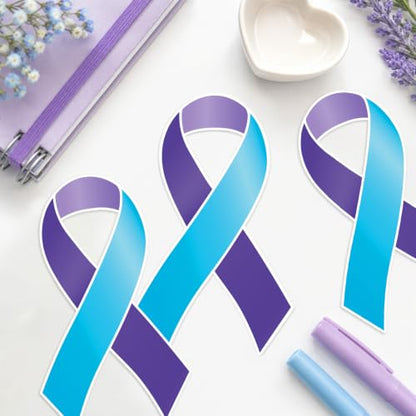 Suicide Prevention Awareness Ribbon Paper Cutouts - 50 Pack
