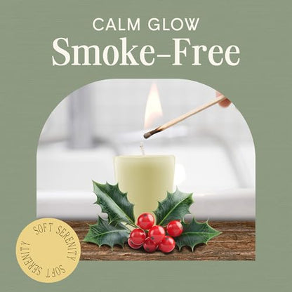 Holiday Scented Votive Candles Set - Red Green White Assorted Scents