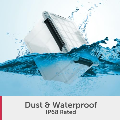 34 Quart Waterproof Storage Bin with Silicone Seal and Durable Latches