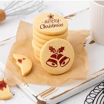 JULBEAR Holiday Cookie Cake Stencils Set - Mix Style, 36 Pieces