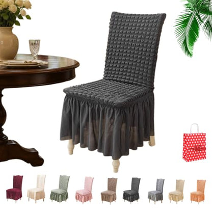 Dorm Chair Cover with Skirt - Stretch Armless Slipcover, Washable - Variation I