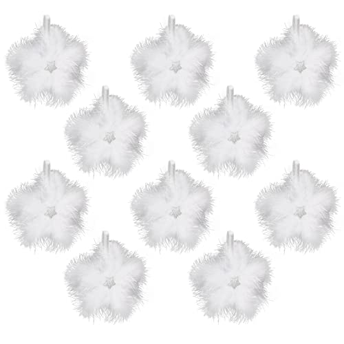 Angel Feather Hanging Decor Set - White Craft Feathers for Christmas & Weddings