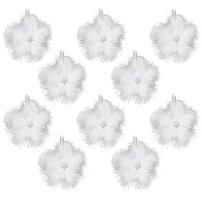 Angel Feather Hanging Decor Set - White Craft Feathers for Christmas & Weddings